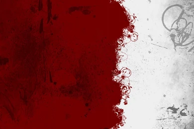 Abstract Red White Ivory