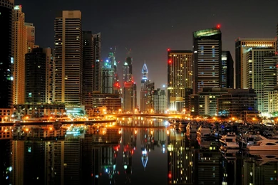 Dubai Creek Night Wallpapers