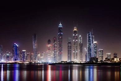 Purple Night Sky In Dubai Wallpapers 26356
