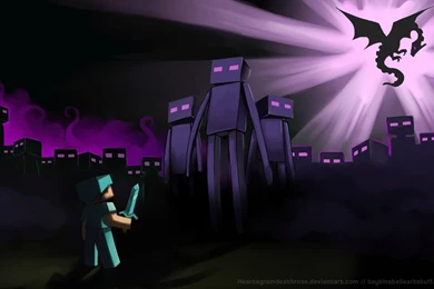 Enderman Endermen Minecraft Steve Artistic Wallpapers ...