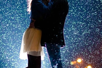 Download Wallpapers 750x1334 Couple, Love, Kiss, Snow, Umbrella ...
