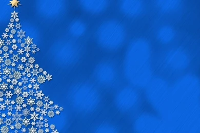 Stylish Blue Christmas Wallpapers
