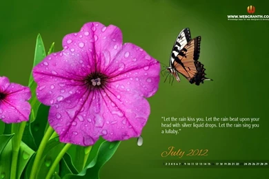 Blossom Free Rain Calendar Wallpapers Desktop