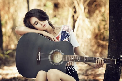 Asian Girl With Guitar Hd Wallpapers   ImgMob