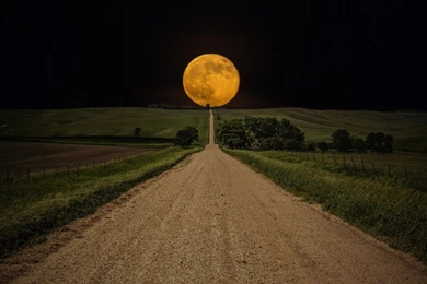 1920x1080 Yellow Full Moon Desktop PC And Mac Wallpapers