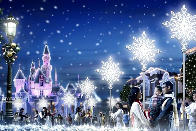 Download Disneyland Christmas Snow Wallpapers