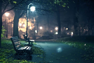 Cool PC Wallpapers Photography Park Bench At Night Wallpapers 2560 ...