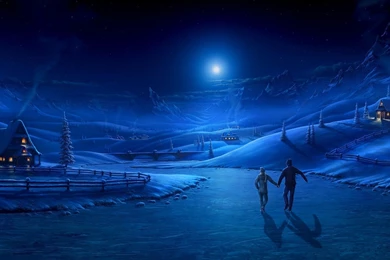 Winter Cool Good Night Best Couple Walks