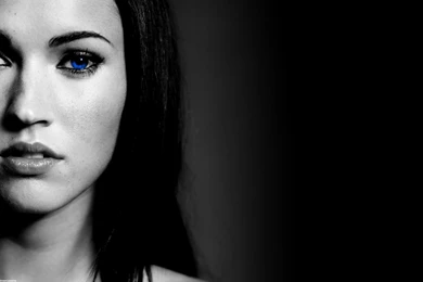 Megan Fox Actress Black Backgrounds Blue Eyes Brunettes Wallpapers ...