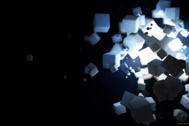 Download 1920x1080 3D Cubes Rendering With Source Of Light Wallpapers