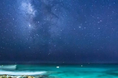 Ocean Night Sky HD Desktop Wallpapers : High Definition : Fullscreen