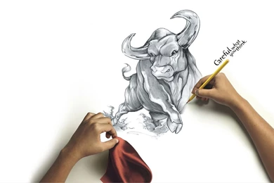 Full HD Wallpapers + Animals, Drawings And Paintings, Bulls, White