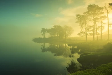 1600x1200 Sunrise Nature Fog & Sea Desktop PC And Mac Wallpapers