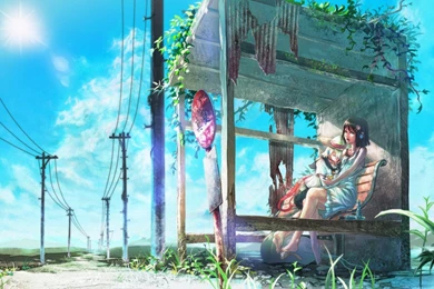 Japan, Hot Summer, Sun, Blue, Sky, Stop, Waiting