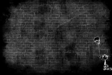 Download Wallpapers 1680x1050 Wall, Rocks, Brick, White, Drawing ...