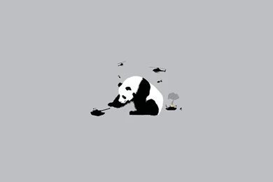 Abstract Funny Panda Bears Simple Simplistic Wallpapers ...