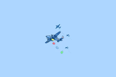Water, Abstract, War, Minimalistic, Airplanes, Solid, Balloons ...