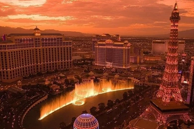 Cityscapes Las Vegas Bellagio Casino Paris Las Vegas Caesars ...