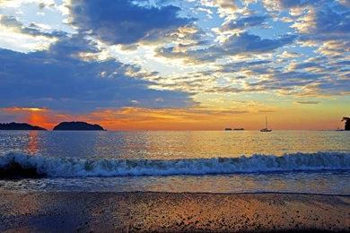 Wallpapers Of Colorful Sunset In The Guancaste, Costa Rica   Beach ...