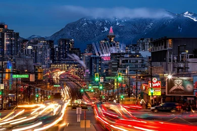 Night City Of Vancouver, Canada Wallpapers And Images   Wallpapers ...