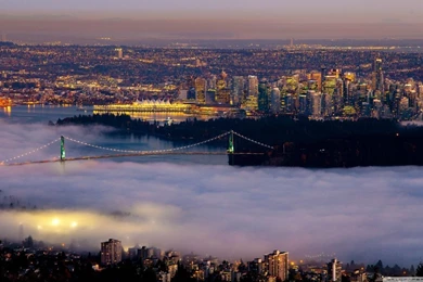 Vancouver Fog City HD Desktop Wallpapers : High Definition ...