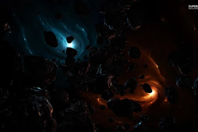 Red & Blue Vortices In Space Wallpapers   Fantasy Wallpapers