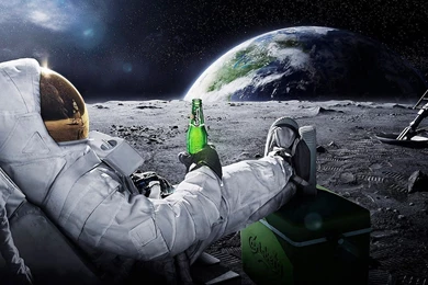1680x1050 Carlsberg, Astronaut, Space, Astronaut, The Moon, Earth ...