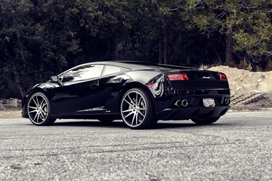 Back Side View Of A Black Lamborghini Gallardo Wallpapers   Car ...