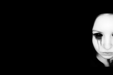 Creepy Girl With Black Eyes HD Wallpapers