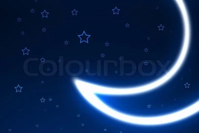 Night Sky Backgrounds With Moon And Stars Stock Photo
