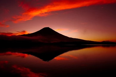 Fuji Volcano Mountain Lake Japan Wallpapers