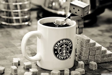 Danbo Starbucks HD Desktop Wallpapers : High Definition ...