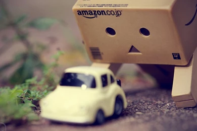 Danbo White Car HD Wallpapers