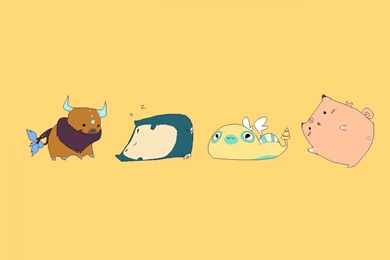 Pokemon Snorlax Clefairy Simple Tauros