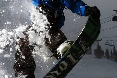 Download Wallpapers 720x1280 Snowboard, Evening, Snow, Light, Trick ...