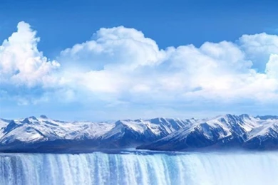 Winter Pure Waterfall Landscape iPhone 6 Wallpapers Download ...