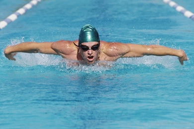 Download Wallpapers 3840x2160 Swimmer, Swimming Pool, Swing 4K ...