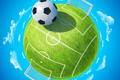 Wallpapers Planet, Ball, Soccer, Field, Clouds, Football Desktop ...