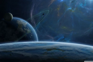 Fantasy Blue Space HD Desktop Wallpapers : Widescreen : High ...