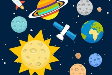 Solar System Backgrounds Vector