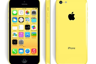 Iphone 5C Yellow On A White Backgrounds Wallpapers And Images ...