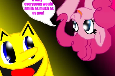 Pac Man And Pinkie Pie with Background  By CrossoverGamer On ...