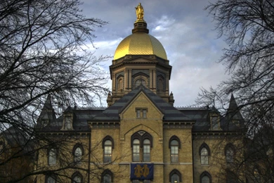 Notre Dame University Golden Dome Wallpaper.