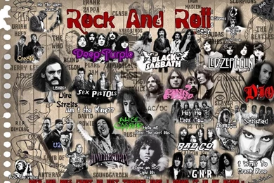 Rock N Roll Collage   Wallpaper.