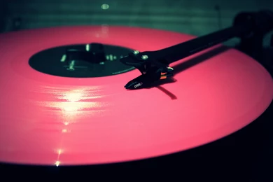 Download Wallpapers 3840x2400 Vinyl, Record, Pink, Needle, Player ...