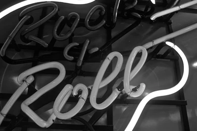 Rock N Roll Skeleton Hand   Wallpaper.