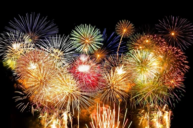 2560x1440 Colored Fireworks Wallpapers