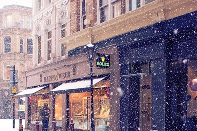 Download Wallpapers 2560x1024 City​​, Winter, Europe, Street, Snow ...