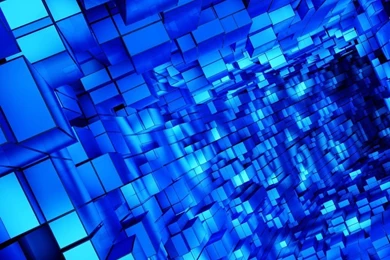 Abstract Blue Cubes iPad Wallpapers Download