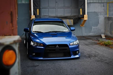 Download Wallpapers Car, Wallpapers, Blue, Mitsubishi, Lancer ...